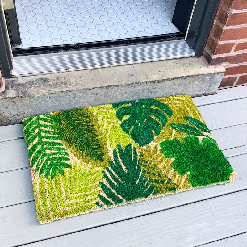 Leaves Rubber Outdoor Welcome Doormat